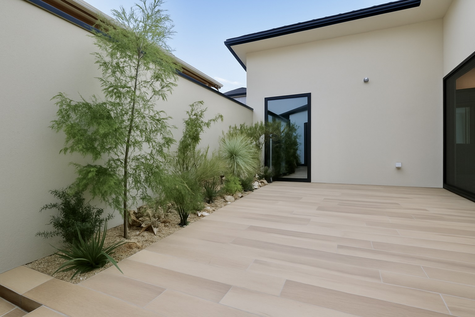 所沢市-注文住宅-テラスを眺める家-中庭テラス