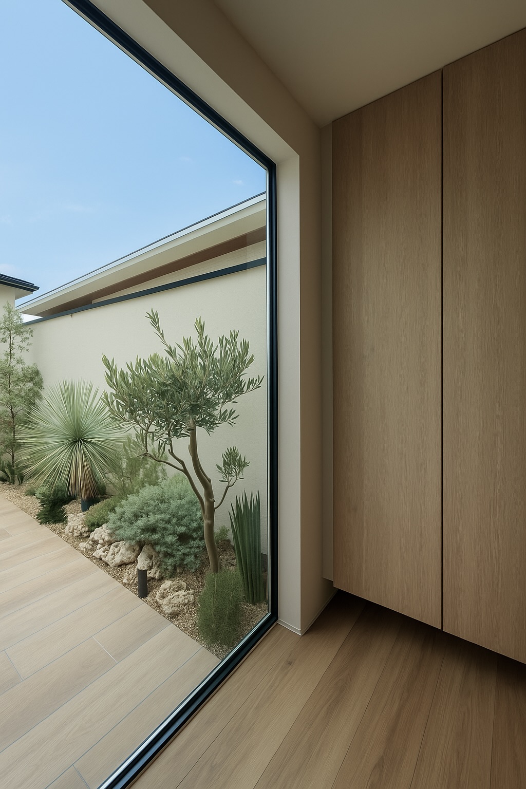 所沢市-注文住宅-テラスを眺める家-玄関ホール